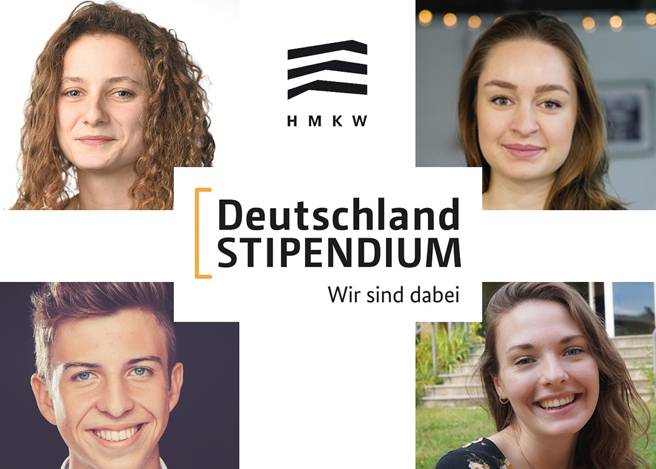 The student winners of the Deutschlandstipendium of HMKW in the winter semester 2021/22.
