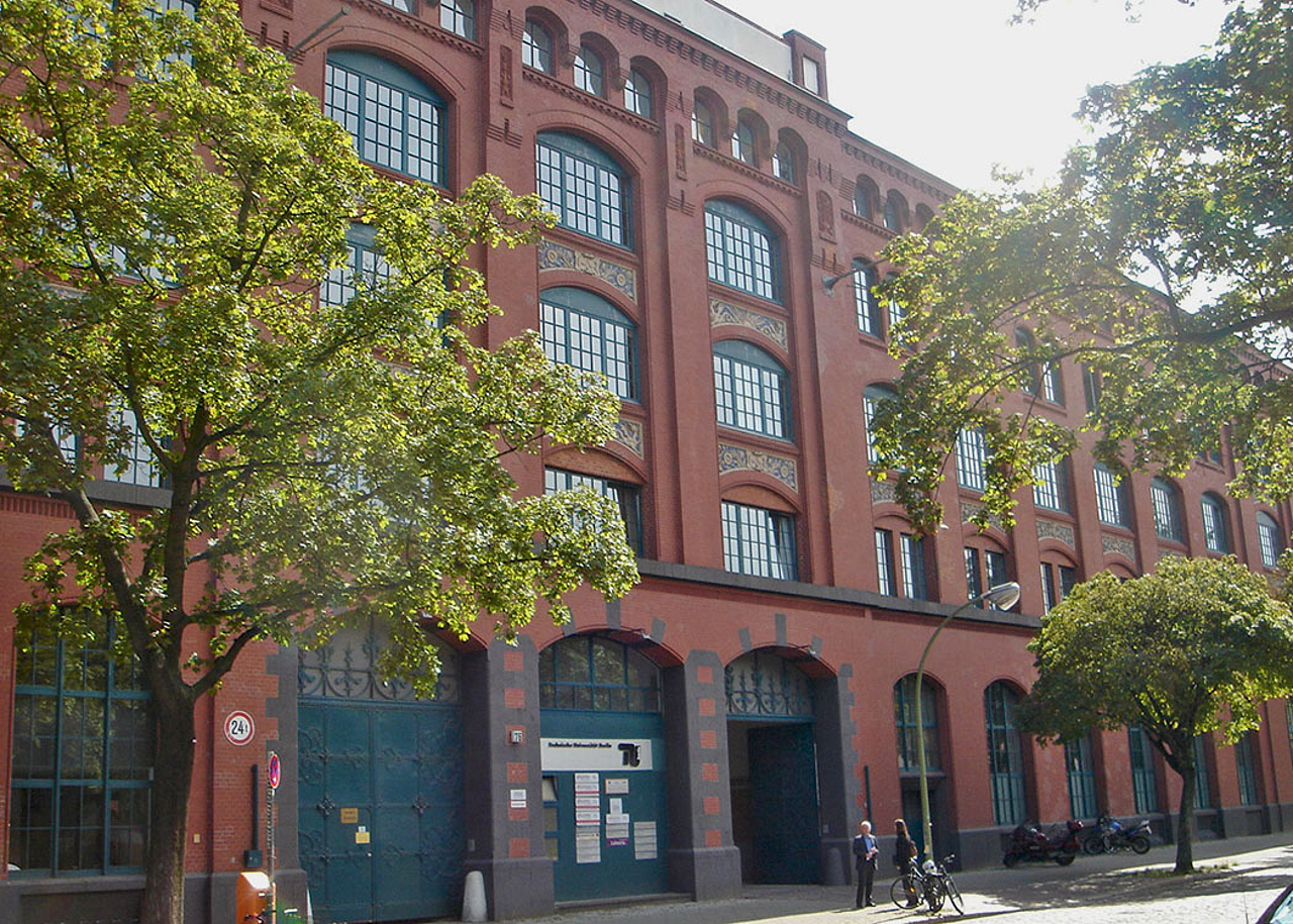 The characteristic brick building of HMKW Berlin in Ackerstraße 