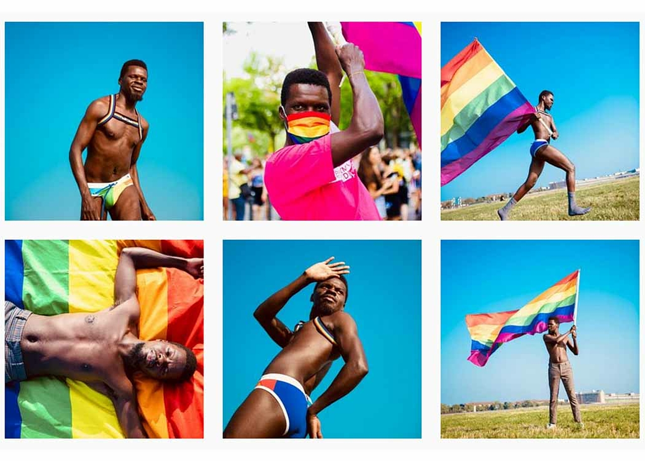 Insta feed view: Photo shooting for the CSD Berlin Pride campaign