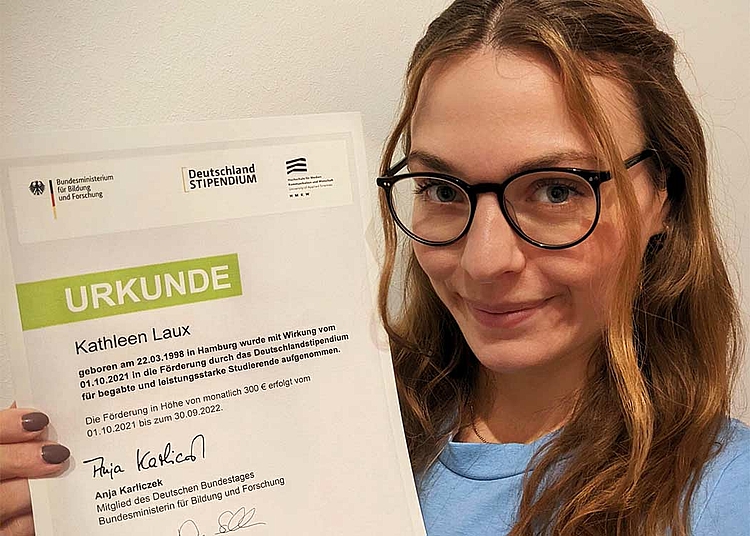 Kathleen Laux, winner of the Germany Scholarship 2021/2022 