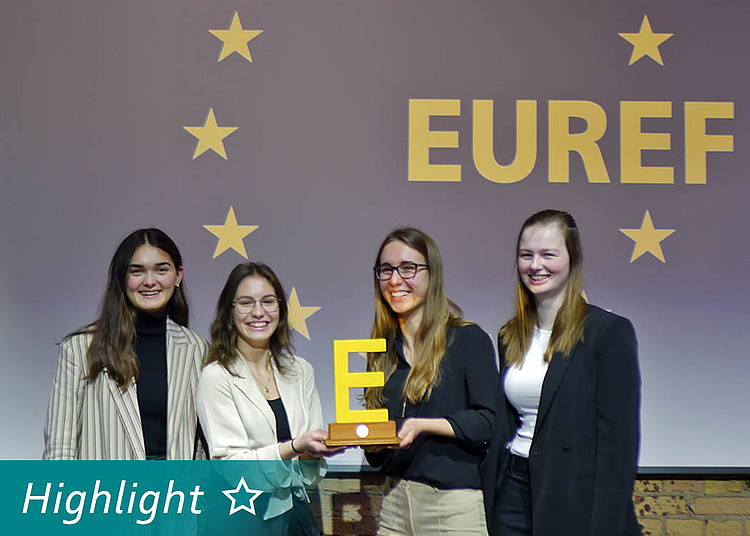 Das glückliche Gewinnerinnen-Team der EUREF-Projektwoche 2022