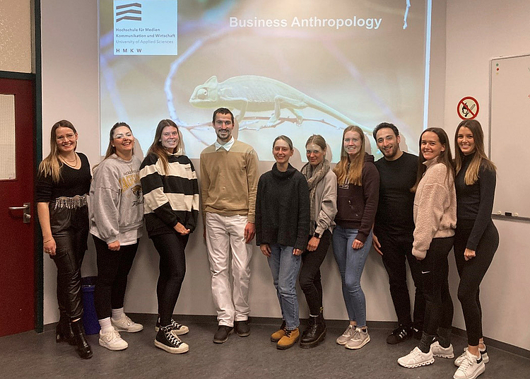 Cologne business psychology students visiting the Department of Psychology at the HMKW Berlin.