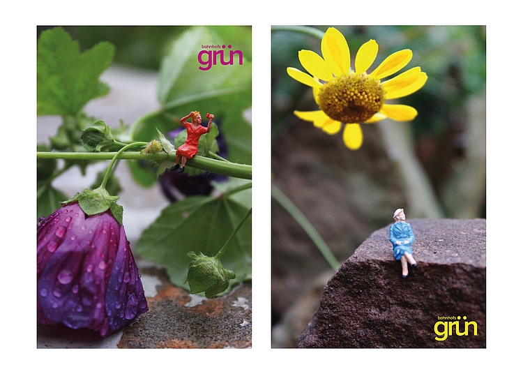 Slinkachu goes Urban Gardening: Grafikdesign-Studentin Sarah Krems ließ sich bei ihrer Kampagne von einem bekannten Kunstprojekt inspirieren.